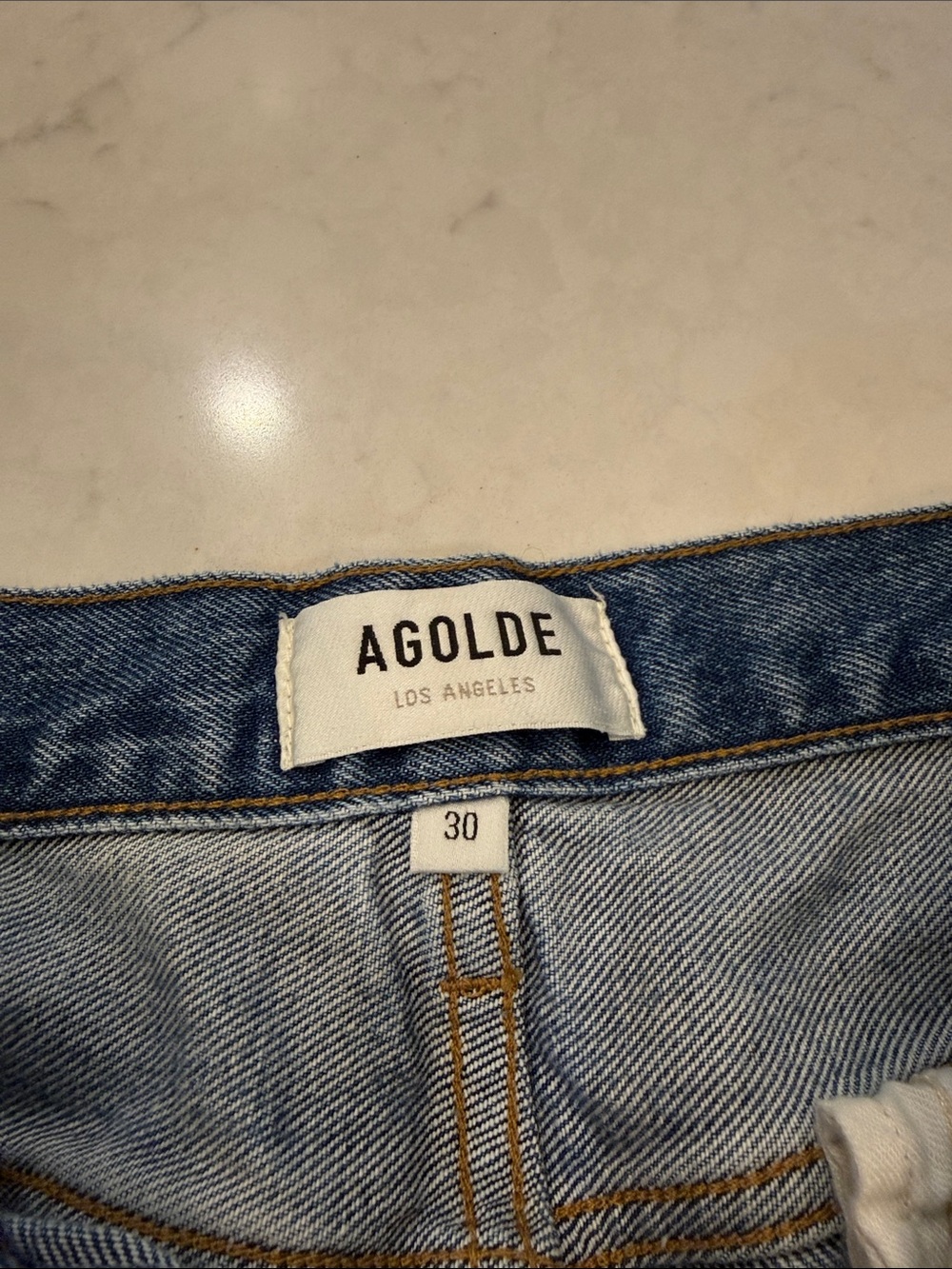 Agolde Parker Long Jean Shorts Size 30 - Picture 3 of 7